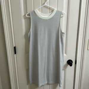 A New Day Muscle Mini Tank Dress - Black/White Stripe size M